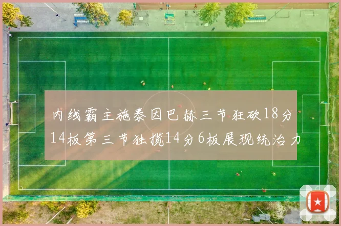 内线霸主施泰因巴赫三节狂砍18分14板第三节独揽14分6板展现统治力